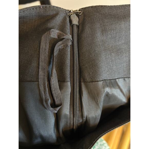 W BY WORTH Wool Blend Leather Upper Waist Pleated Skirt - Picture 6 of 6